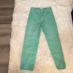 We The Free Mint Green Straight Leg Jeans